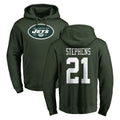 Blackjersey NY.Jets #21 Brandon Stephens Player Green LOGO Pullover Hoodies Limited Game Stitched Jerseys