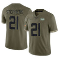 Blackjersey NY.Jets #21 Brandon Stephens Player Olive Salute To Service Limited Stitched Jerseys