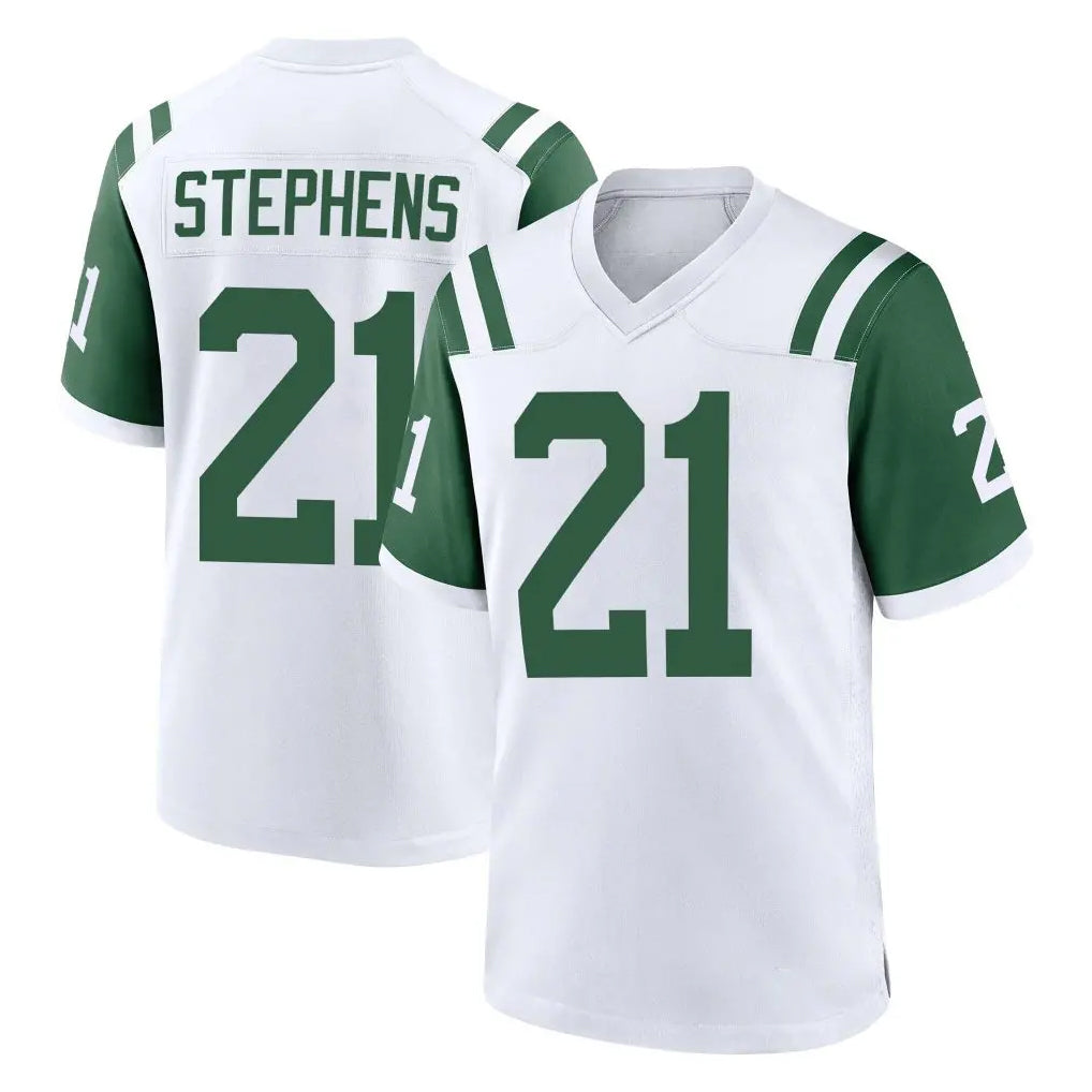 Blackjersey NY.Jets #21 Brandon Stephens Player White Classic Home Game Stitched Jerseys