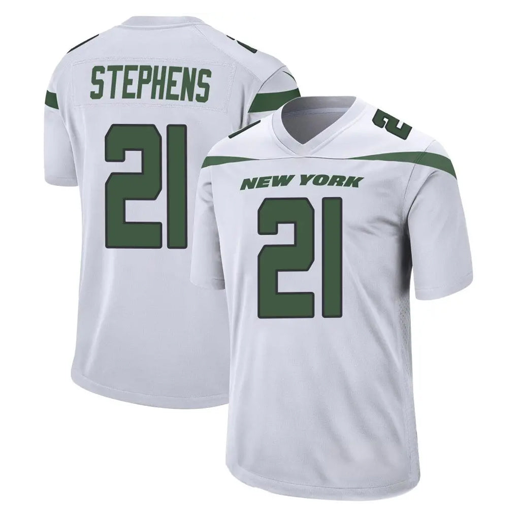 Blackjersey NY.Jets #21 Brandon Stephens Player White Spotlight Home Game Stitched Jerseys