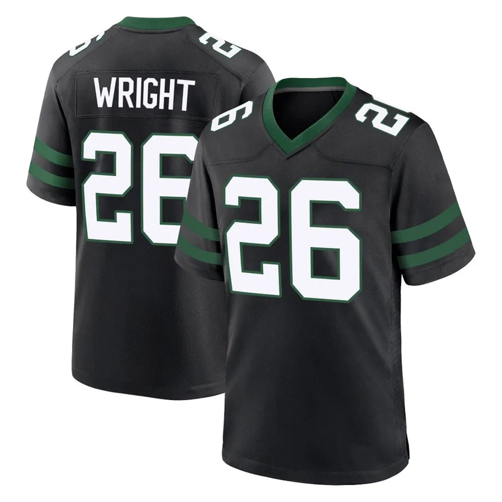 Blackjersey NY.Jets #26 Nahshon Wright Player Black Legacy Home Game Stitched Jerseys