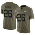 Blackjersey NY.Jets #26 Nahshon Wright Player Olive Salute To Service Limited Stitched Jerseys