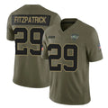 Blackjersey NY.Jets #29 Minkah Fitzpatrick Player Olive 2025 Salute To Service Limited Stitched Jerseys