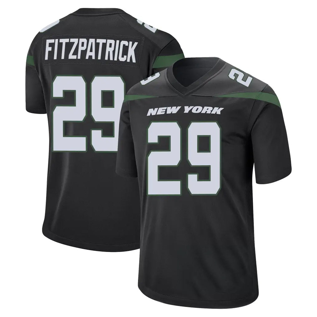 Blackjersey NY.Jets #29 Minkah Fitzpatrick Player Stealth Black Home Game Stitched Jerseys