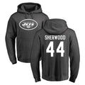 Blackjersey NY.Jets #44 Jamien Sherwood Player Gray Pullover Hoodies Limited Game Stitched Jerseys