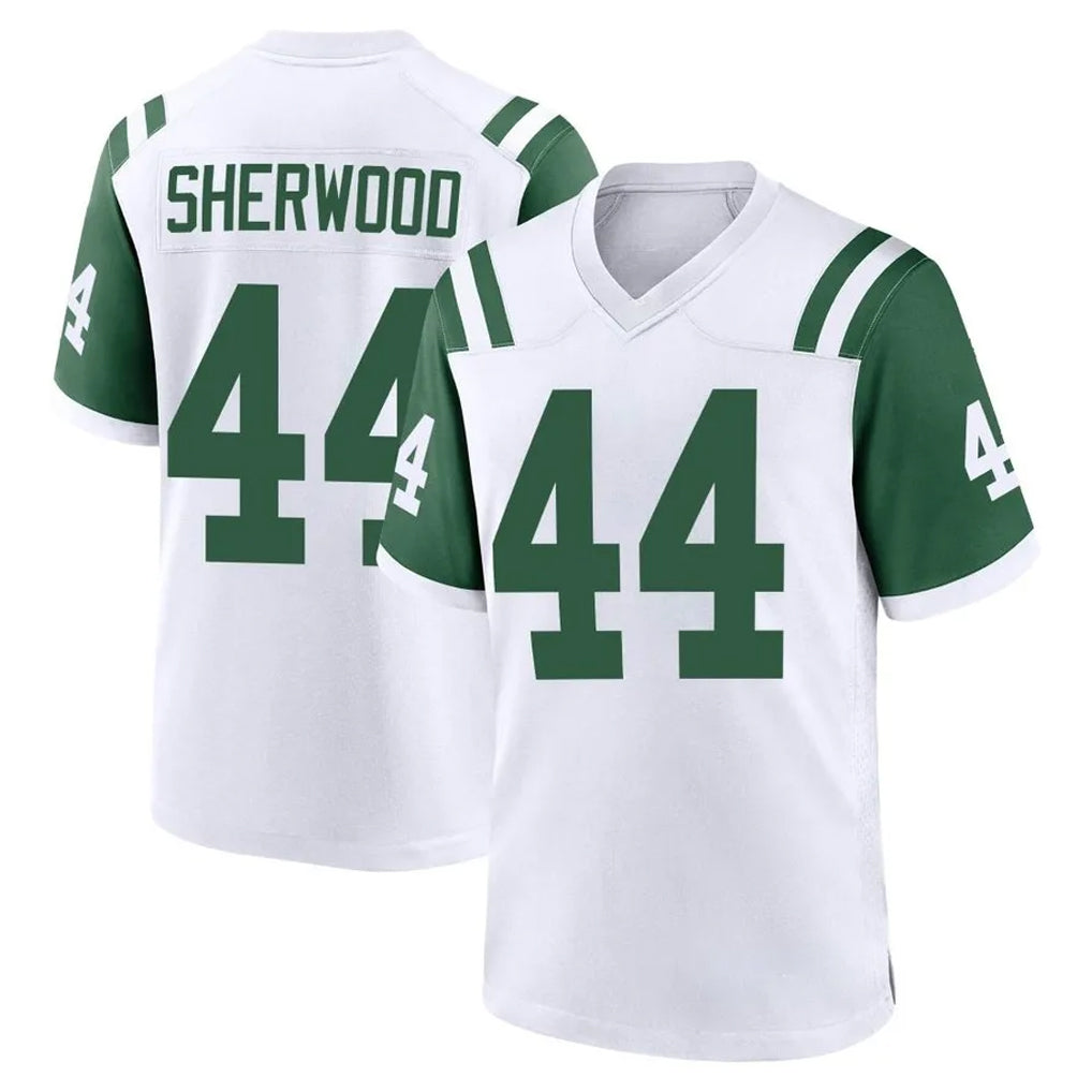 Blackjersey NY.Jets #44 Jamien Sherwood Player White Classic Home Game Stitched Jerseys
