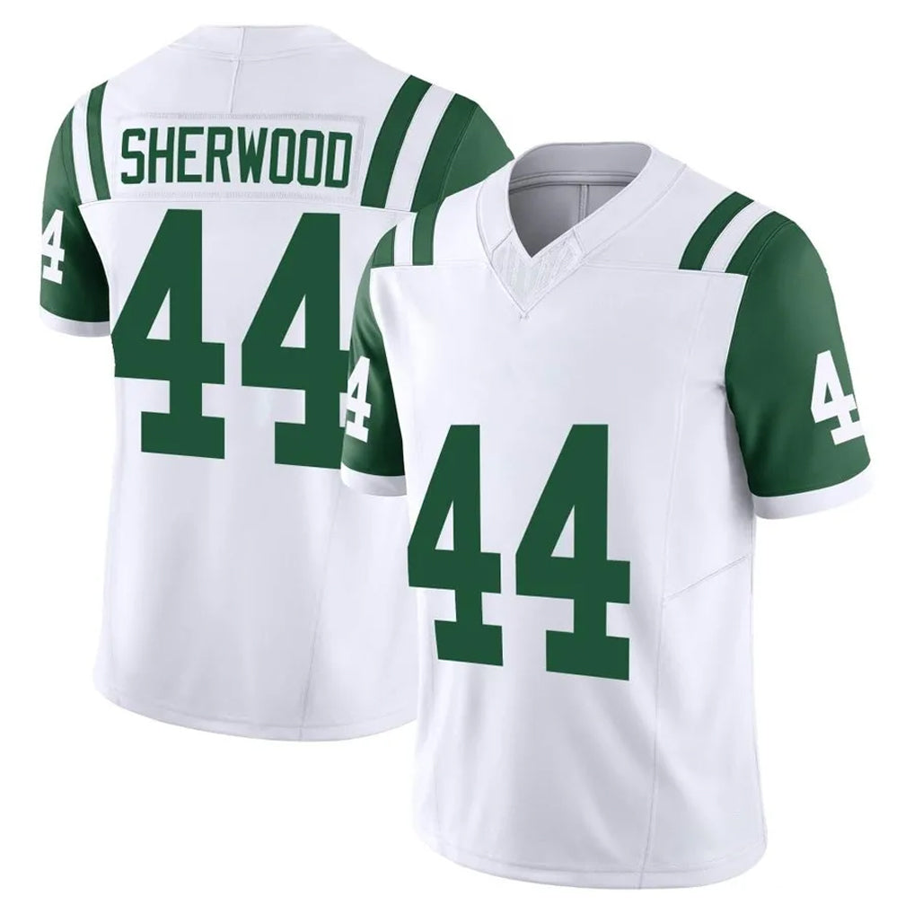 Blackjersey NY.Jets #44 Jamien Sherwood Player White Limited Classic Vapor F.U.S.E. Home Game Stitched Jerseys