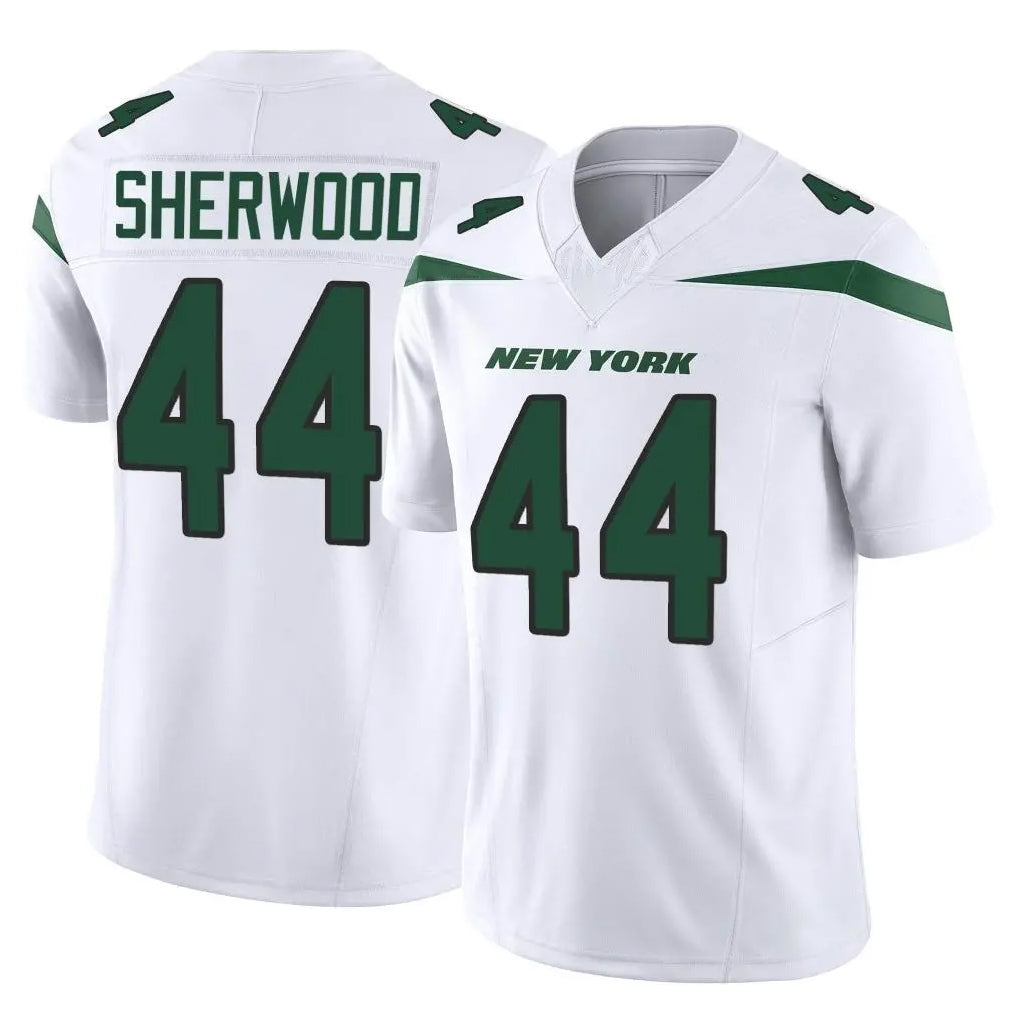 Blackjersey NY.Jets #44 Jamien Sherwood Player White Limited Vapor F.U.S.E. Home Game Stitched Jerseys