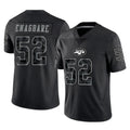 Blackjersey NY.Jets #52 Kingsley Enagbare Player Stealth Black Limited Reflective Home Game Stitched Jerseys
