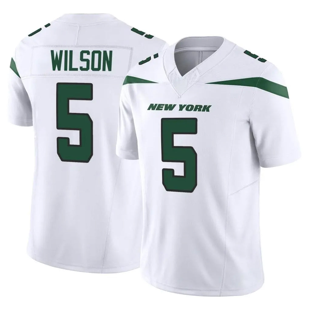 Blackjersey NY.Jets #5 Garrett Wilson Player White Limited Vapor F.U.S.E. Home Game Stitched Jerseys