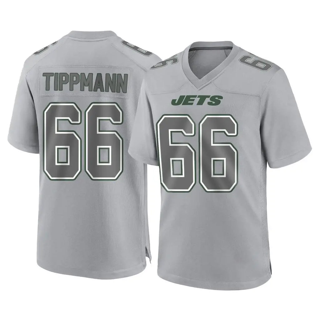 Blackjersey NY.Jets #66 Joe Tippmann Player Gray Limited Atmosphere Fashion Home Game Stitched Jerseys
