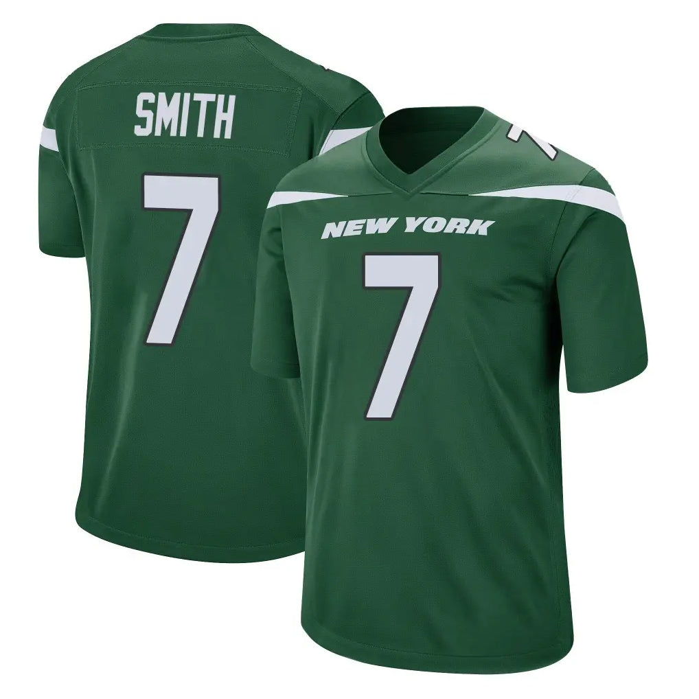 Blackjersey NY.Jets #7 Geno Smith Player Green Home Game Stitched Jerseys