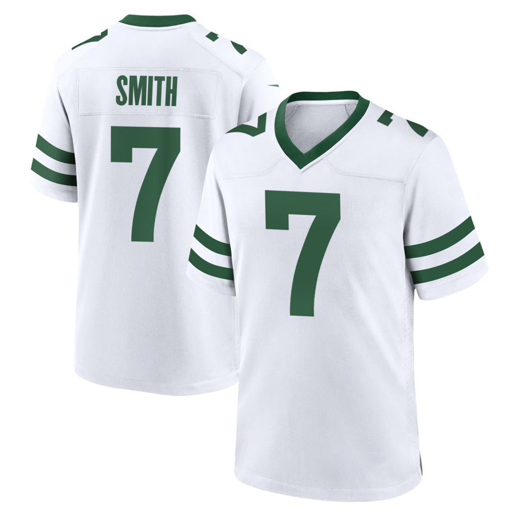 Blackjersey NY.Jets #7 Geno Smith Player White Legacy Home Game Stitched Jerseys