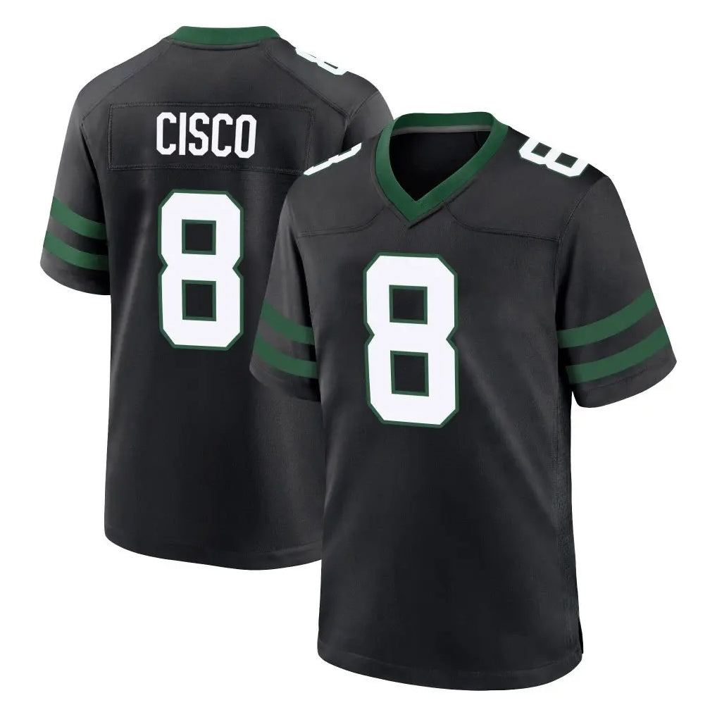 Blackjersey NY.Jets #8 Andre Cisco Player Black Legacy Home Game Stitched Jerseys