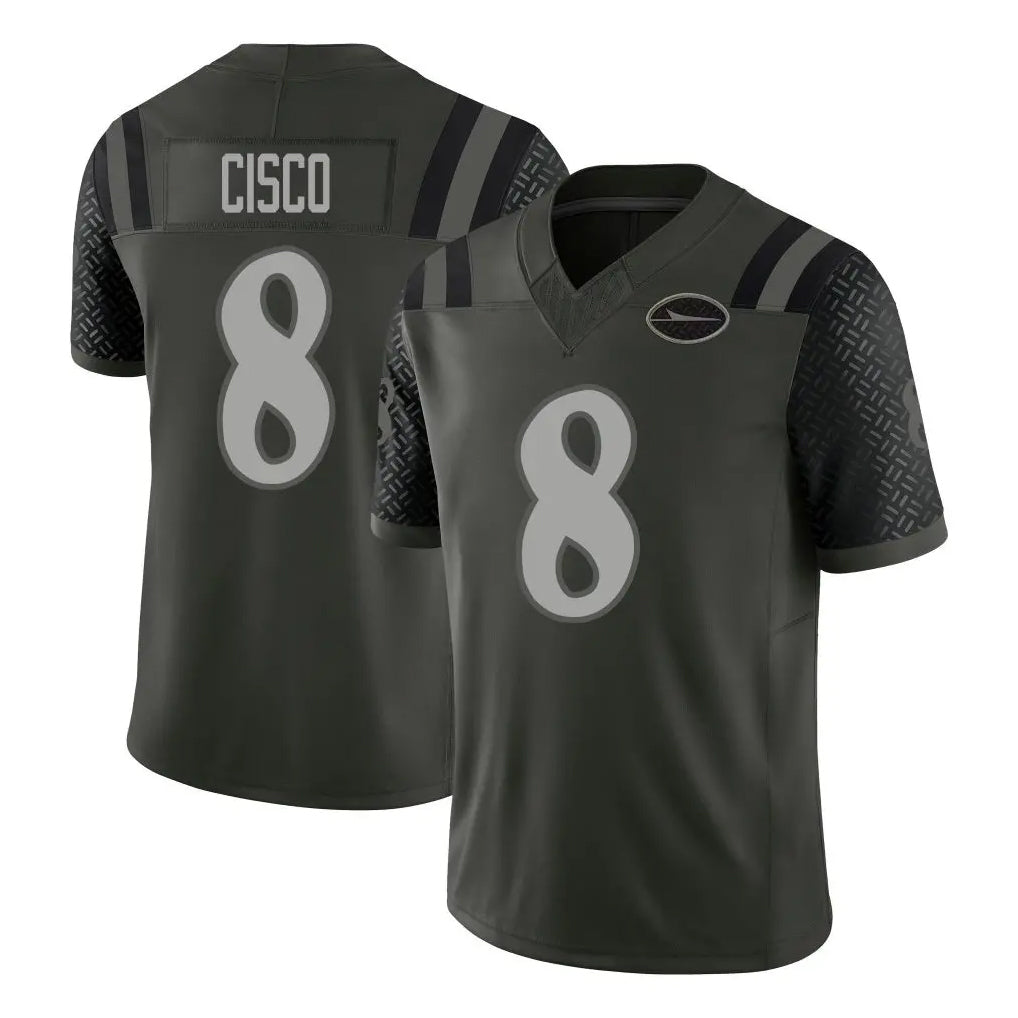 Blackjersey NY.Jets #8 Andre Cisco Player Green Limited 2025 Rivalries Collection Home Game Stitched Jerseys