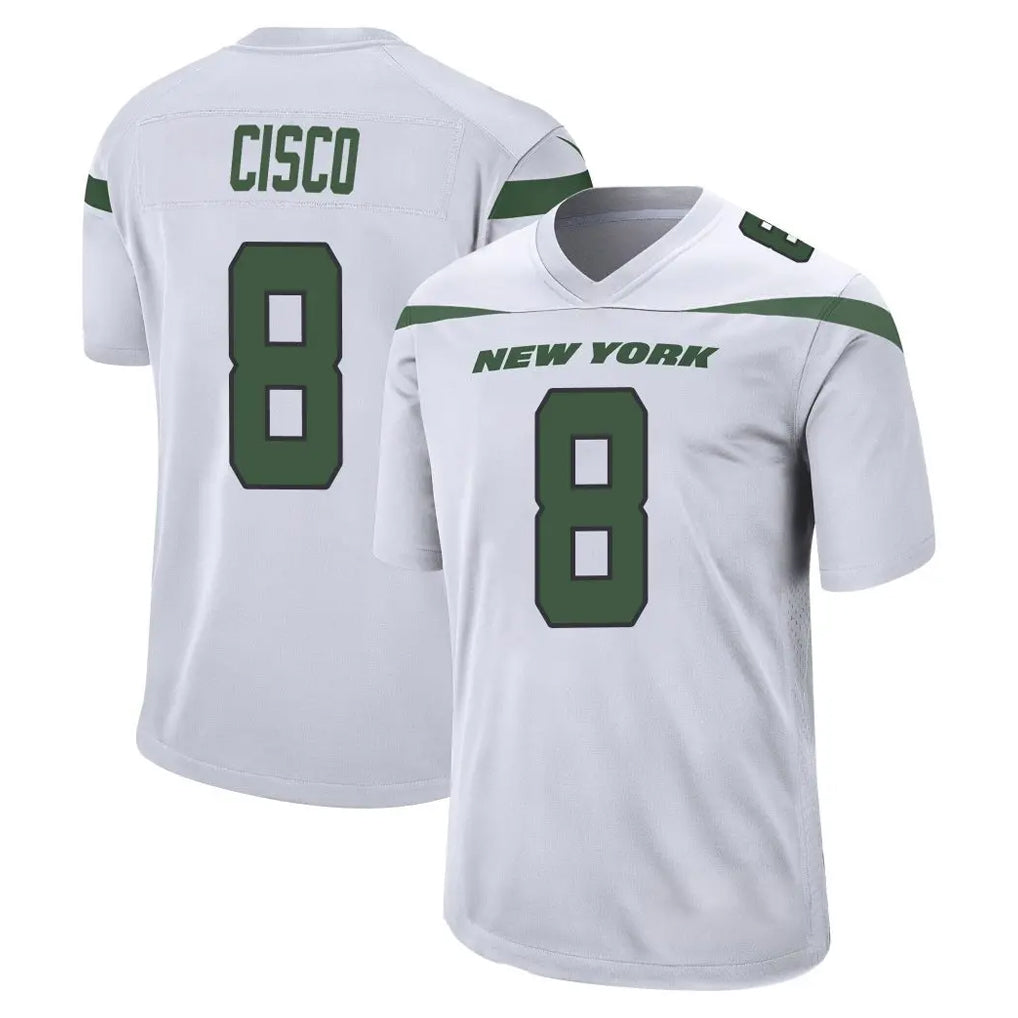 Blackjersey NY.Jets #8 Andre Cisco Player White Spotlight Home Game Stitched Jerseys