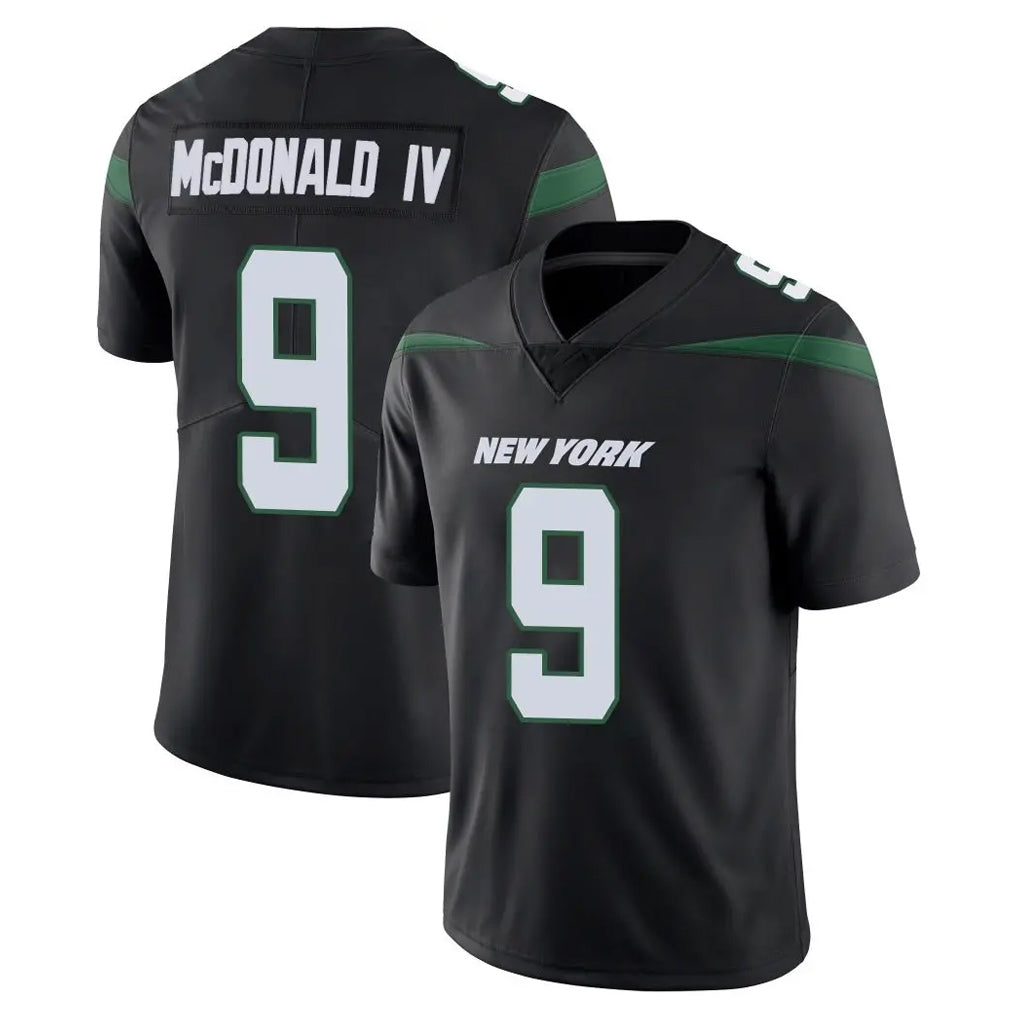 Blackjersey NY.Jets #9 Will McDonald IV Player Stealth Black Limited Vapor Home Game Stitched Jerseys
