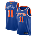 Blackjersey NY.Knicks #11 Jalen Brunson  Blue 2026  Finals Patch Swingman Jerseys - Icon Edition
