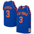 Blackjersey NY.Knicks #3 Stephon Marbury Mitchell & Ness Blue 200506 Hardwood Classics Swingman Jerseys
