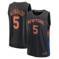 Blackjersey NY.Knicks #5 Jose Alvarado  Black Fast Break Replica Jerseys - Statement Edition