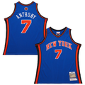 Blackjersey NY.Knicks #7 Carmelo Anthony Mitchell & Ness Blue 201011 Hardwood Classics Authentic Jerseys