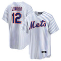 Blackjersey NY.Mets #12 Francisco Lindor Player White Home Game Stitched Jerseys