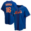 Blackjersey NY.Mets #16 Dwight Gooden Player Royal Home Game Stitched Jerseys