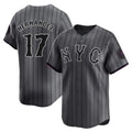 Blackjersey NY.Mets #17 Keith Hernandez Player Gray City Connect Limited Stitched Jerseys