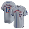 Blackjersey NY.Mets #17 Keith Hernandez Player Gray Road Limited Home Stitched Jerseys