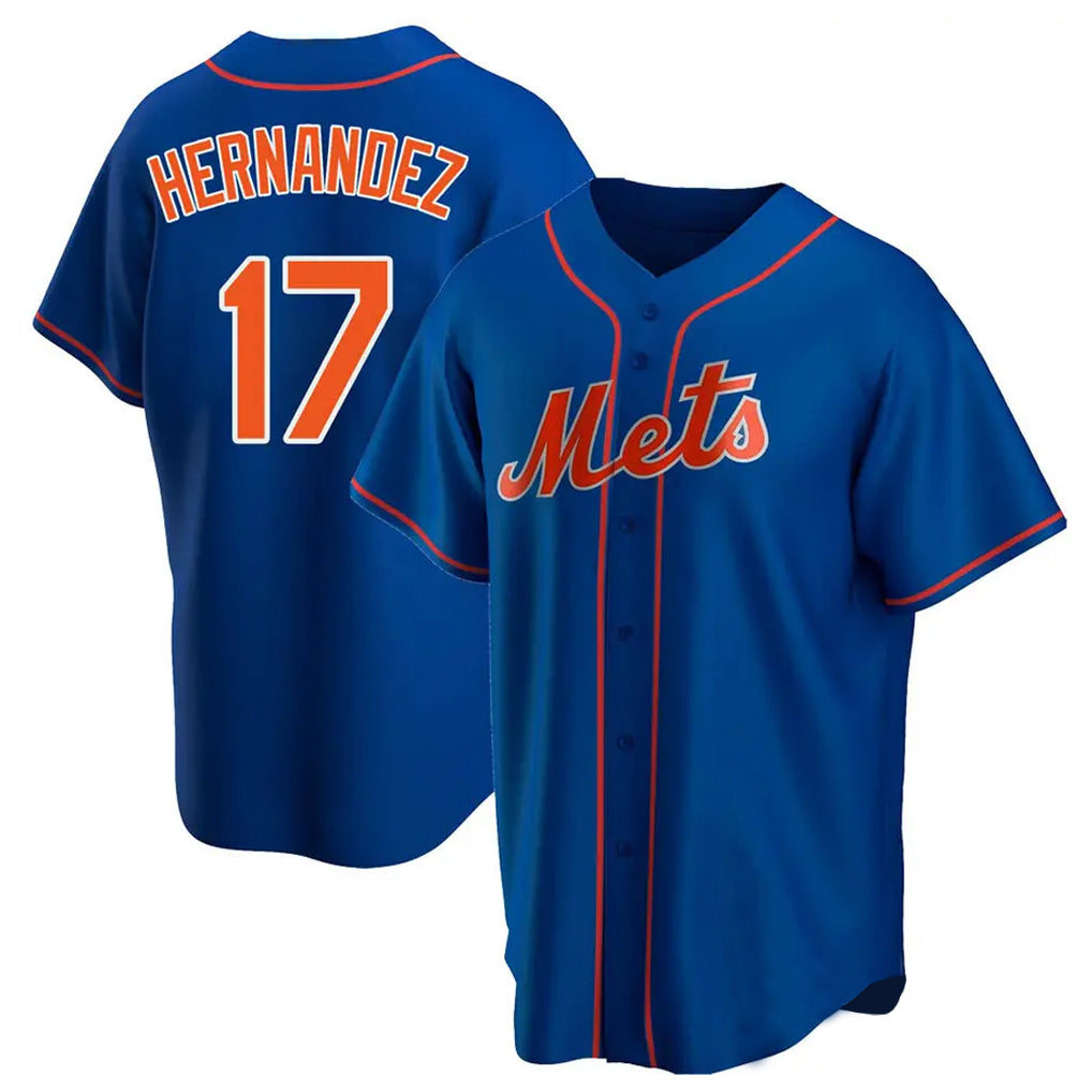 Blackjersey NY.Mets #17 Keith Hernandez Player Royal Home Game Stitched Jerseys