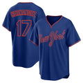 Blackjersey NY.Mets #17 Keith Hernandez Player Royal T-shirt Home Game Stitched Jerseys