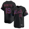 Blackjersey NY.Mets #19 Bo Bichette Player Black Alternate Home Limited Stitched Jerseys