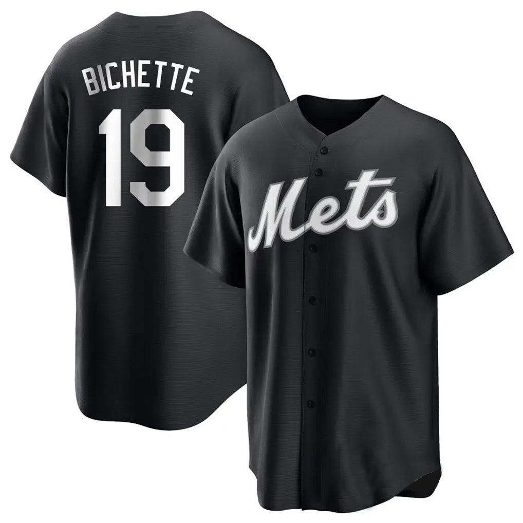 Blackjersey NY.Mets #19 Bo Bichette Player Black Home Game Stitched Jerseys