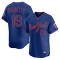 Blackjersey NY.Mets #19 Bo Bichette Player Royal T-shirt Home Limited Elite Stitched Jerseys
