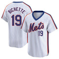 Blackjersey NY.Mets #19 Bo Bichette Player White Cooperstown Collection T-shirt Game Stitched Jerseys