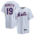 Blackjersey NY.Mets #19 Bo Bichette Player White Home Replica Stitched Jerseys
