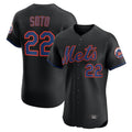 Blackjersey NY.Mets #22 Juan Soto Player Black Home Limited Elite Stitched Jerseys