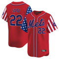 Blackjersey NY.Mets #22 Juan Soto Player Red 2025 Independence Day Vapor Premier Limited  Stitched Jerseys