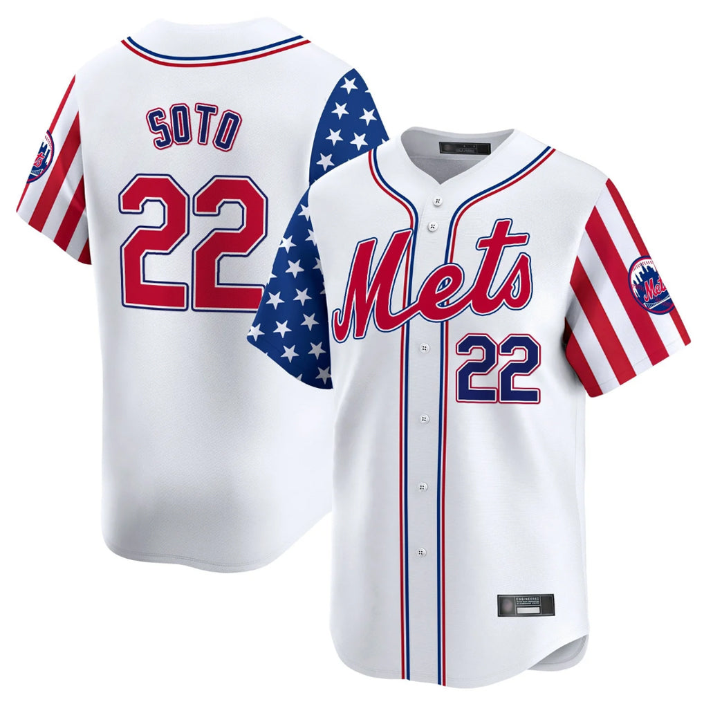 Blackjersey NY.Mets #22 Juan Soto Player White 2025 Independence Day Vapor Premier Limited  Stitched Jerseys