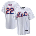 Blackjersey NY.Mets #22 Juan Soto Player White Home Replica Stitched Jerseys