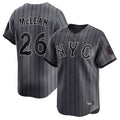 Blackjersey NY.Mets #26 Nolan McLean Player Gray City Connect Limited Stitched Jerseys
