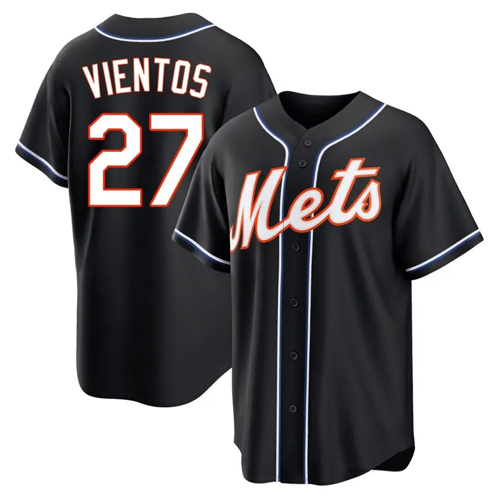 Blackjersey NY.Mets #27 Mark Vientos Player Black Fashion Out Game Stitched Jerseys