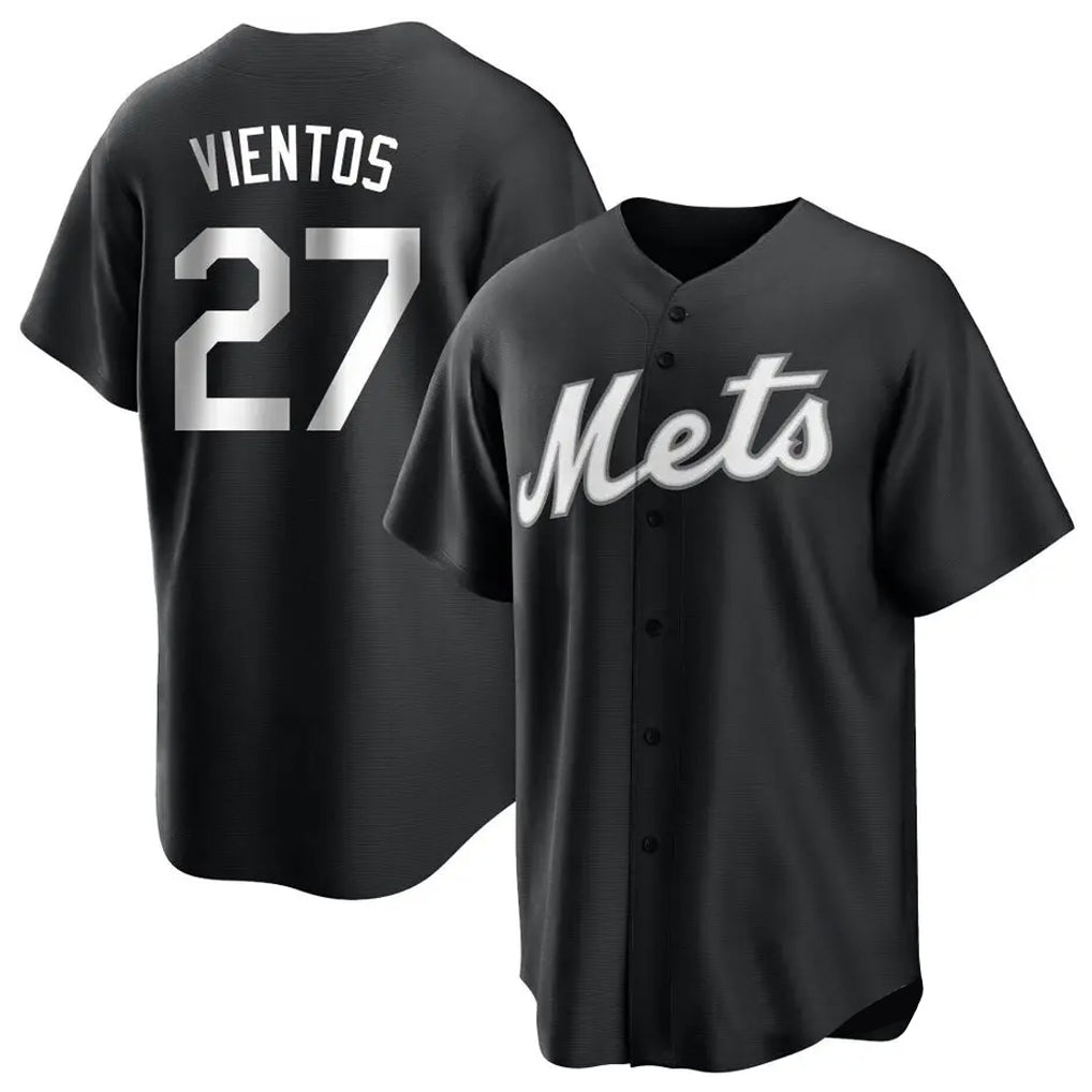 Blackjersey NY.Mets #27 Mark Vientos Player Black Home Game Stitched Jerseys