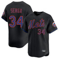 Blackjersey NY.Mets #34 Kodai Senga Player Black Alternate Home Limited Stitched Jerseys