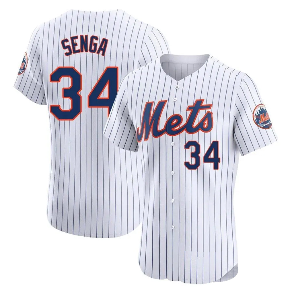 Blackjersey NY.Mets #34 Kodai Senga Player White Home Limited Elite Stitched Jerseys