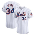 Blackjersey NY.Mets #34 Kodai Senga Player White Home Limited Elite Stitched Jerseys