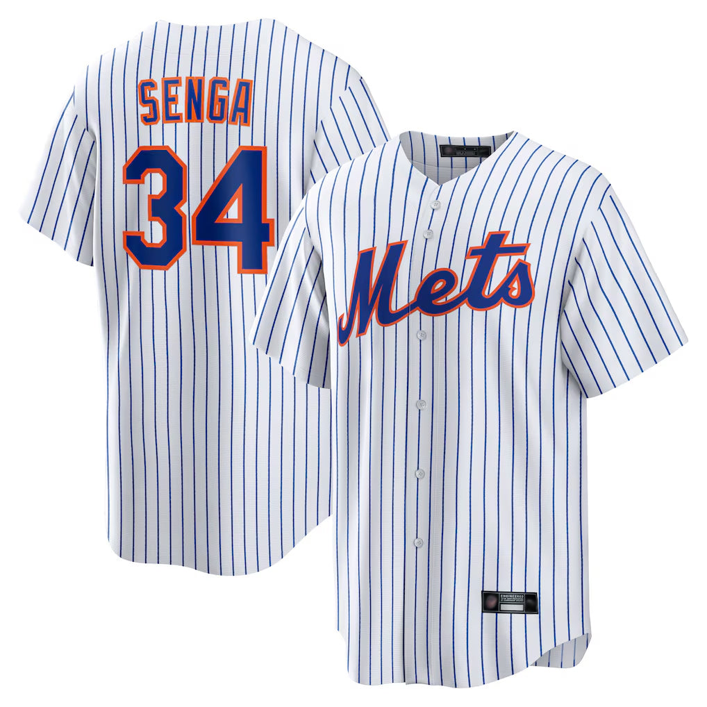Blackjersey NY.Mets #34 Kodai Senga Player White Home Replica Stitched Jerseys