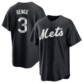 Blackjersey NY.Mets #3 Carson Benge Player Black Home Game Stitched Jerseys