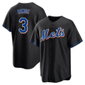 Blackjersey NY.Mets #3 Carson Benge Player Black Replica Home Game Stitched Jerseys