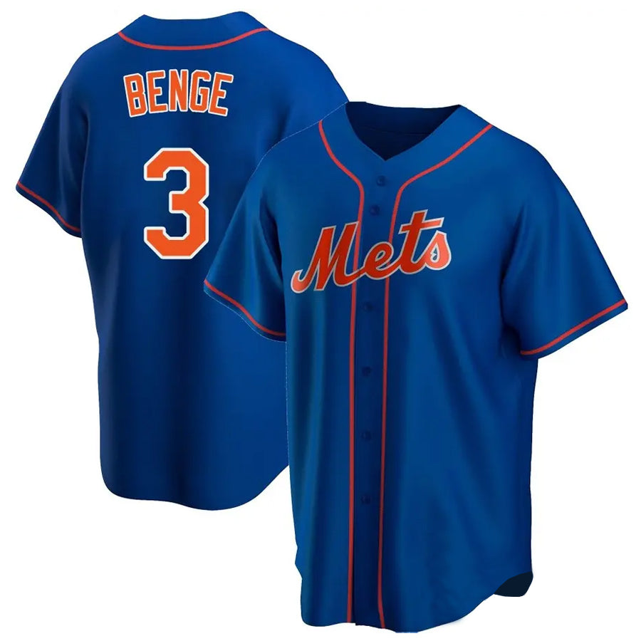 Blackjersey NY.Mets #3 Carson Benge Player Royal Home Game Stitched Jerseys